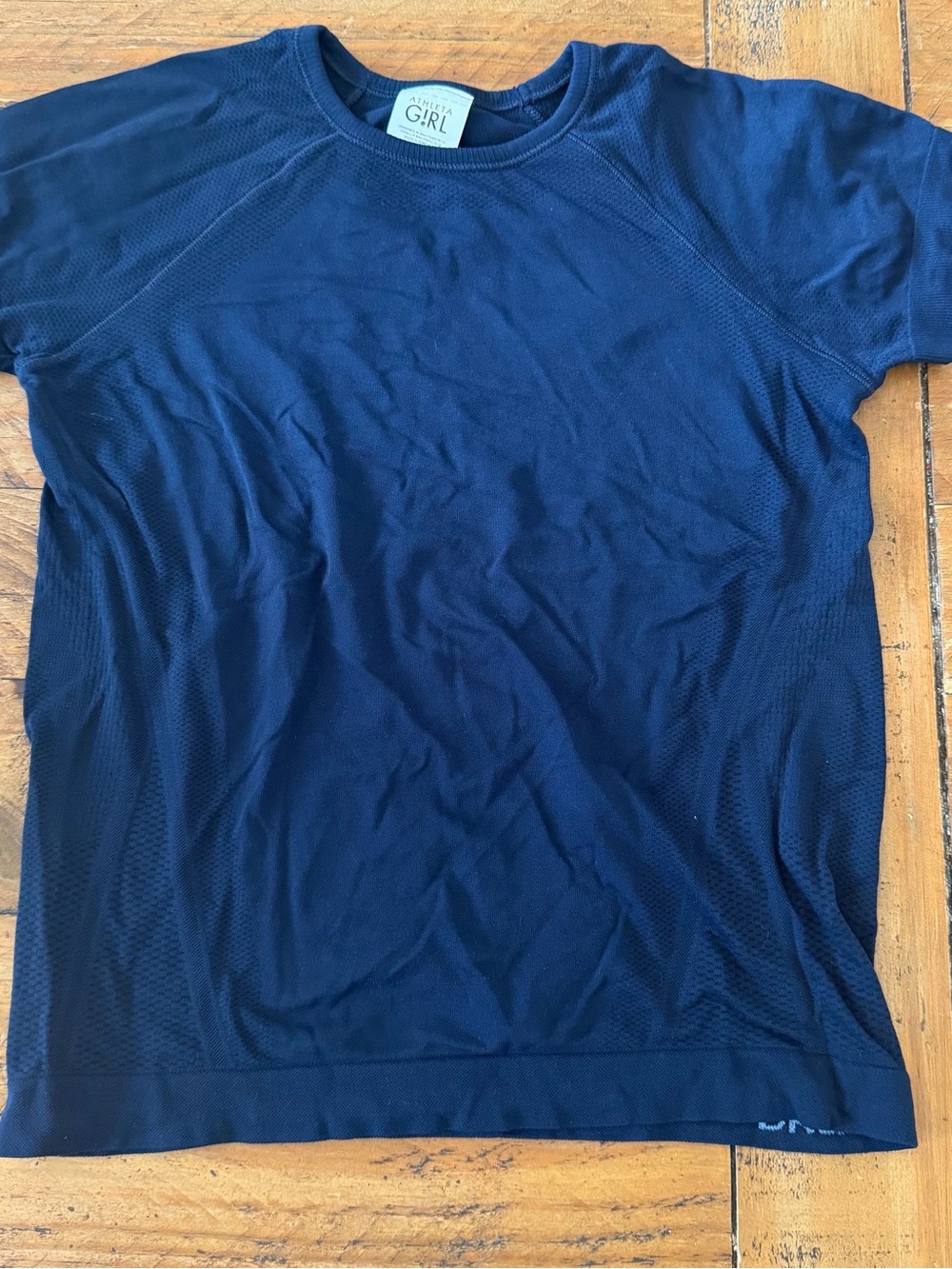 Athleta Girl Navy Short-Sleeve Crewneck Tee